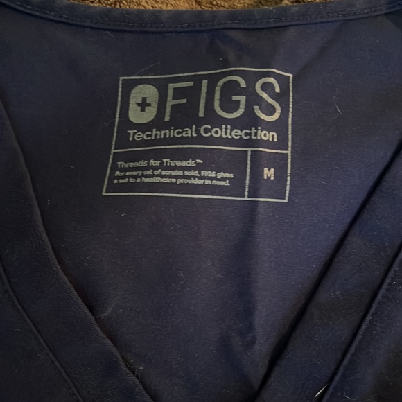 Figs scrub top, navy, size M - Picture 2 of 3